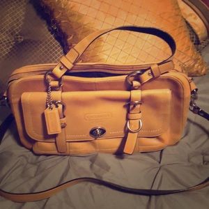 Authentic leather coach handbag.
